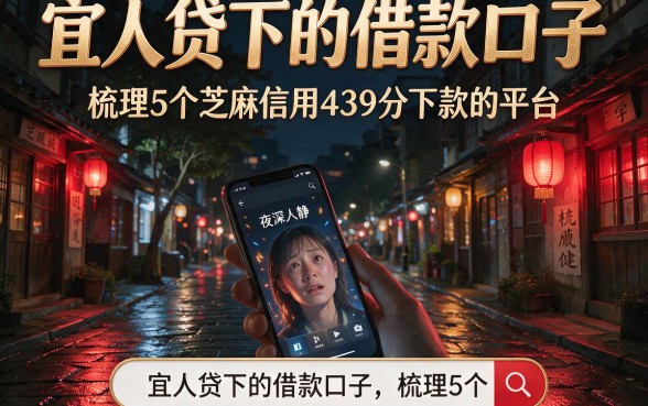 宜人贷下的借款口子，梳理5个芝麻信用439分下款的平台