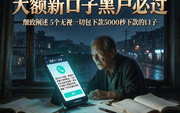 大额新口子黑户必过,细致阐述5个无视一切包下款5000秒下款的口子