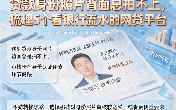 贷款身份照片背面总拍不上,梳理5个看银行流水的网贷平台