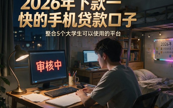 2026年下款快的手机贷款口子,整合5个大学生可以使用的平台