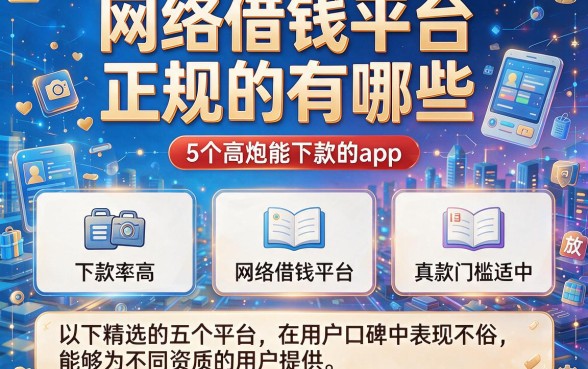 网络借钱平台正规的有哪些,罗列5个高炮能下款的app