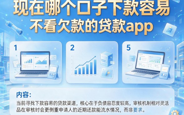 现在哪个口子下款容易,归纳5个不看欠款的贷款app