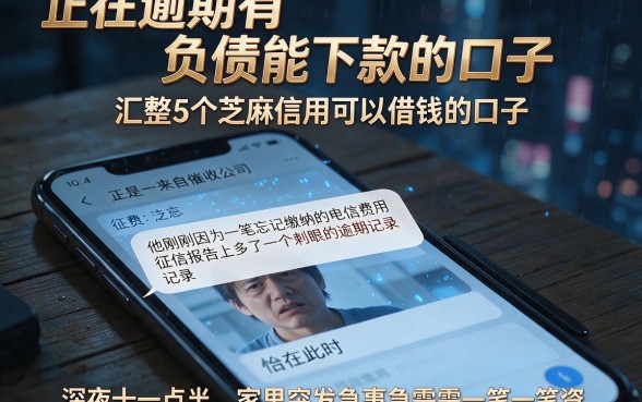 正在逾期有负债能下款的口子,汇整5个芝麻信用可以借钱的口子