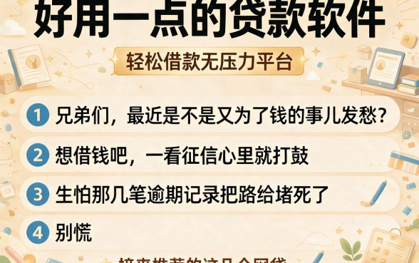好用一点的贷款软件,条列五个轻松借款无压力平台