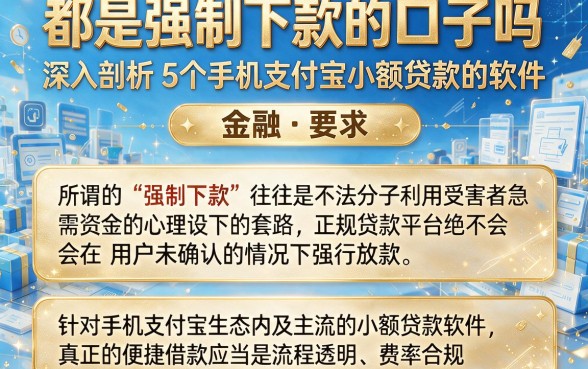 都是强制下款的口子吗，深入剖析5个手机支付宝小额贷款的软件