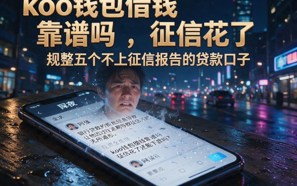 koo钱包借钱靠谱吗征信花了,规整五个不上征信报告的贷款口子