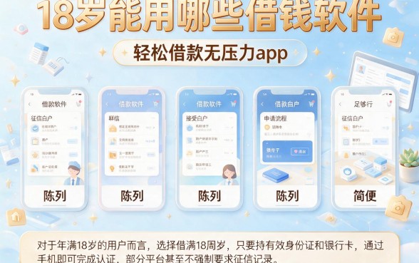 18岁能用哪些借钱软件,陈列五个轻松借款无压力app