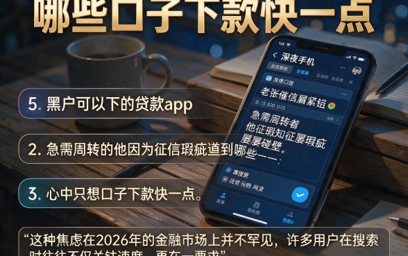 哪些口子下款快一点，详尽说明5个黑户可以下的贷款app