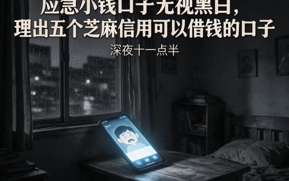 应急小钱口子无视黑白,理出五个芝麻信用可以借钱的口子