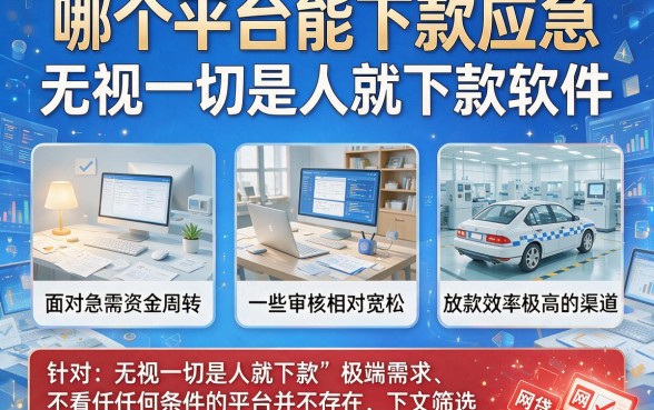 哪个平台能下款应急，筛选五个无视一切是人就下款软件