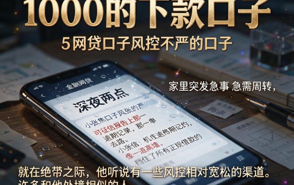 1000的下款口子,详细阐述5个网贷口子风控不严的口子
