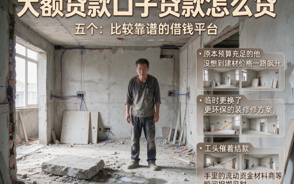 大额贷款口子贷款怎么贷,归纳五个比较靠谱的借钱平台