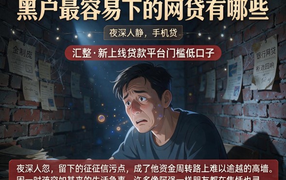 黑户最容易下的网贷有哪些，汇整五个新上线贷款平台门槛低口子
