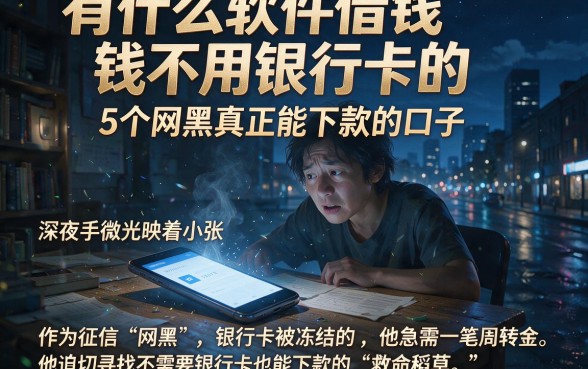 有什么软件借钱不用银行卡的,罗列5个网黑真正能下款的口子