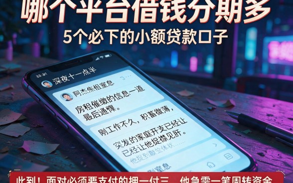 哪个平台借钱分期多,细致阐述5个必下的小额贷款口子
