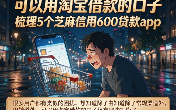 可以用淘宝借款的口子，梳理5个芝麻信用600贷款app