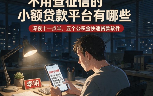 不用查征信的小额贷款平台有哪些,筛选五个公积金快速贷款软件