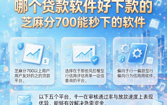 哪个贷款软件好下款的，整合5个芝麻分700能秒下的软件