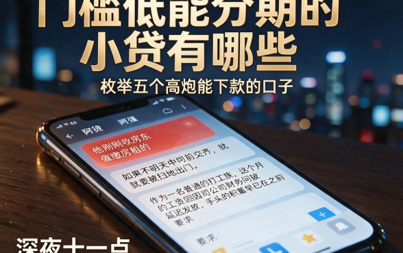 门槛低能分期的小贷有哪些,枚举五个高炮能下款的口子