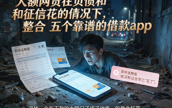 大额网贷在负债和征信花的情况下,整合五个靠谱的借款app