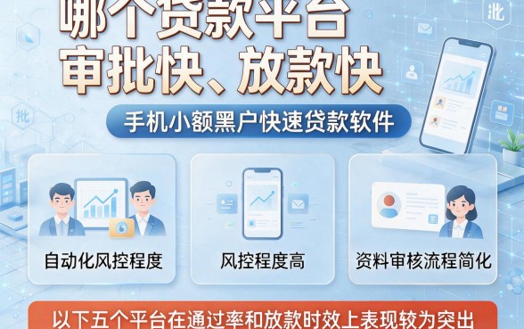 哪个贷款平台审批快、放款快，罗列5个手机小额黑户快速贷款软件