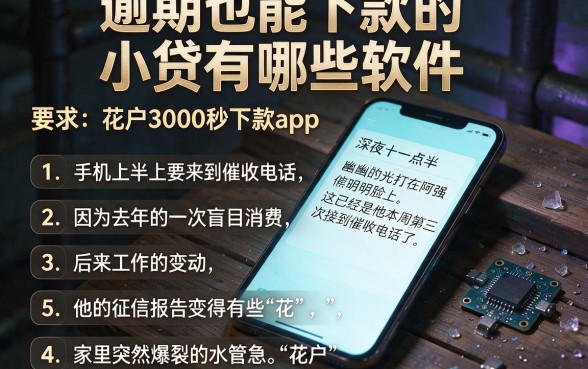 逾期也能下款的小贷有哪些软件,条列五个花户3000秒下款app