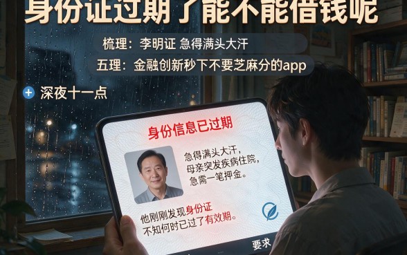 身份证过期了能不能借钱呢,梳理五个金融创新秒下不要芝麻分的app