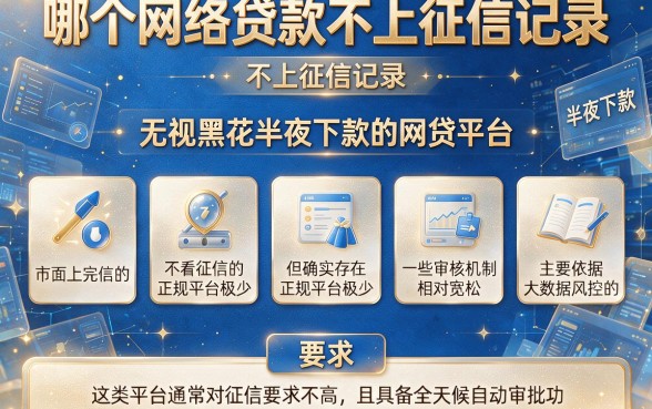哪个网络贷款不上征信记录,理出五个无视黑花半夜下款的网贷平台