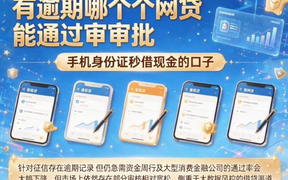 有逾期哪个网贷能通过审批,罗列五个手机身份证秒借现金的口子