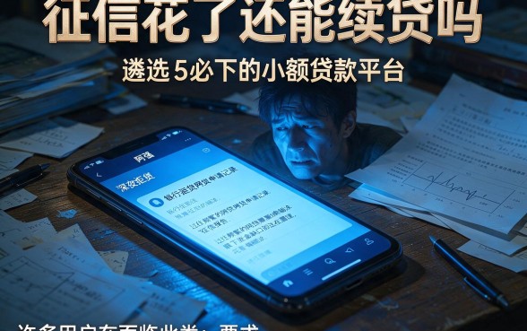 征信花了还能续贷吗,遴选5个必下的小额贷款平台