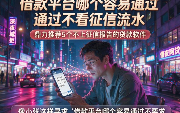 借款平台哪个容易通过不看征信流水,鼎力推荐5个不上征信报告的贷款软件