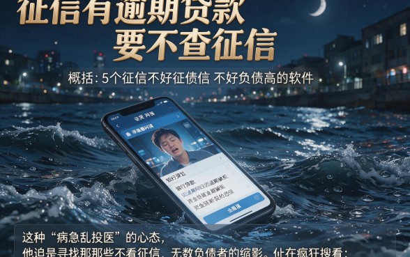 征信有逾期贷款要不查征信，概括5个征信不好负债高的软件