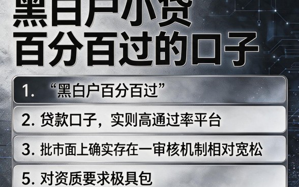 黑白户小贷百分百过的口子，胪列5个高能分期贷款app新秀