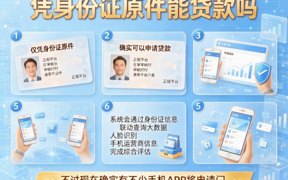凭身份证原件能贷款吗,细致阐述5个手机上可以借钱的app