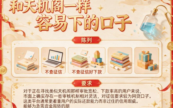 和天机阁一样容易下的口子，陈列五个不查征信好下款的网贷平台