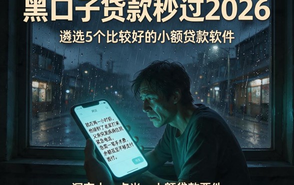 黑口子贷款秒过2026,遴选5个比较好的小额贷款软件