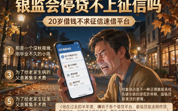 银监会停贷不上征信吗，条列5个20岁借钱不求征信速借平台