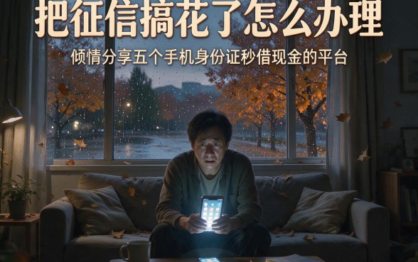 把征信搞花了怎么办理,倾情分享五个手机身份证秒借现金的平台