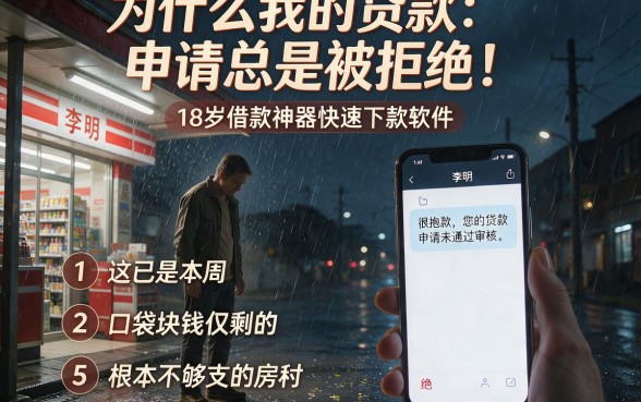 为什么我的贷款申请总是被拒绝,胪列五个18岁借款神器快速下款软件