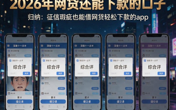 2026年网贷还能下款的口子,归纳五个征信瑕疵也能借网贷轻松下款的app