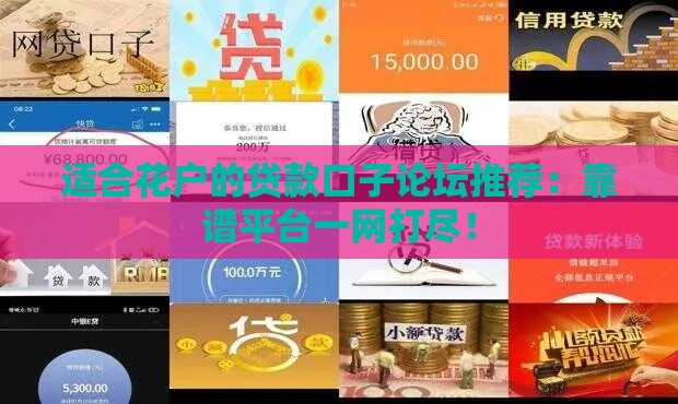 适合花户的贷款口子论坛推荐：靠谱平台一网打尽！