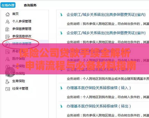 保险公司贷款手续全解析：申请流程与必备材料指南
