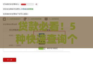 贷款必看！5种快速查询个人征信的方法及注意事项