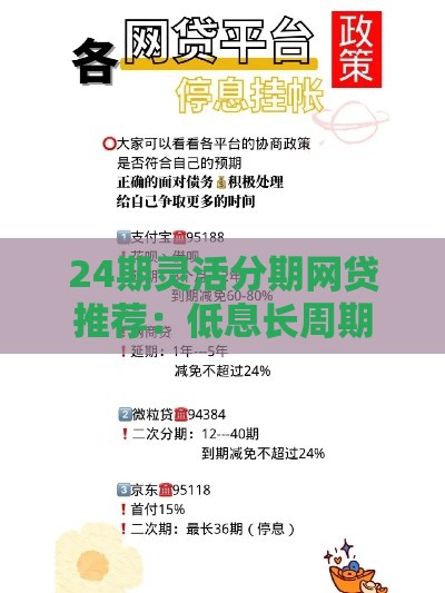 24期灵活分期网贷推荐：低息长周期借款方案盘点