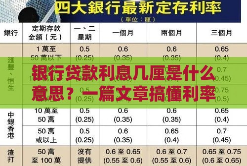 银行贷款利息几厘是什么意思？一篇文章搞懂利率计算方法