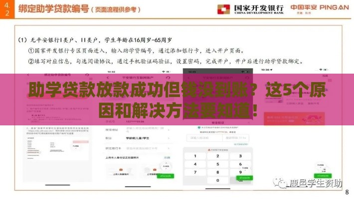 助学贷款放款成功但钱没到账？这5个原因和解决方法要知道！