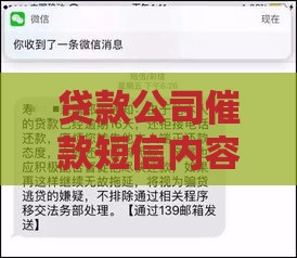 贷款公司催款短信内容解析：合法流程与应对策略