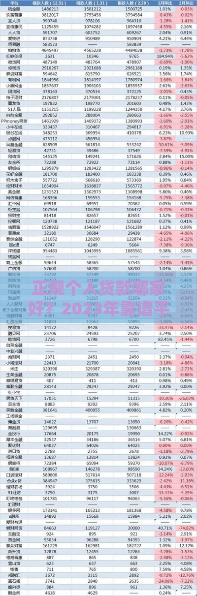 正规个人贷款哪家好？2023年靠谱平台推荐及避坑指南
