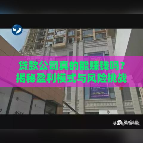 贷款公司真的能赚钱吗？揭秘盈利模式与风险挑战