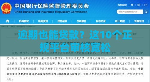 逾期也能贷款？这10个正规平台审核宽松